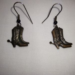Cowboy boots earrings